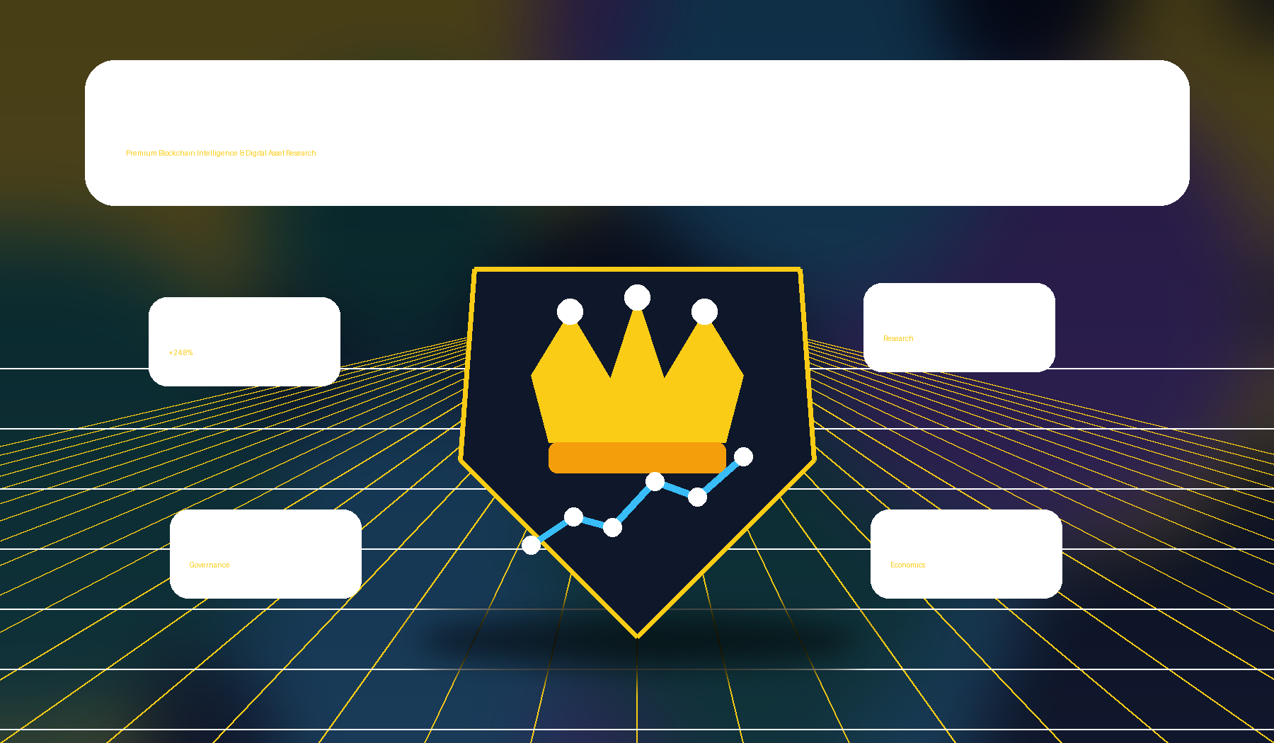 Premium 3D blockchain intelligence illustration